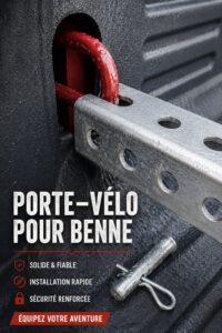 Support à vélo sur un camion pratique pour les excursions en plein air.