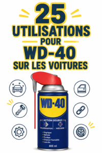 Une femme utilise du WD-40 pour entretenir sa voiture
