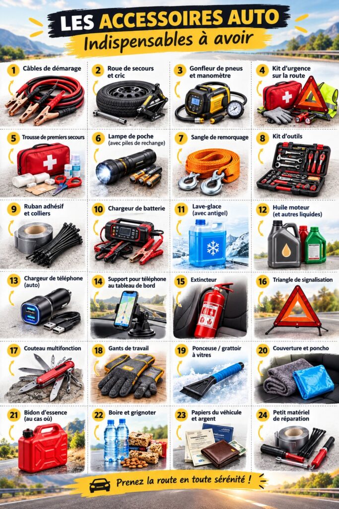 Accessoires auto pratiques et essentiels pour les femmes conductrices.