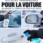 Un véhicule garé sur un chemin enneigé, prêt pour la conduite hivernale, illustrant des astuces pratiques.