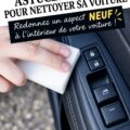 Intérieur d'une voiture bien nettoyé avec des surfaces brillantes.