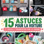 Intérieur d'une voiture familiale bien organisé avec des compartiments de rangement