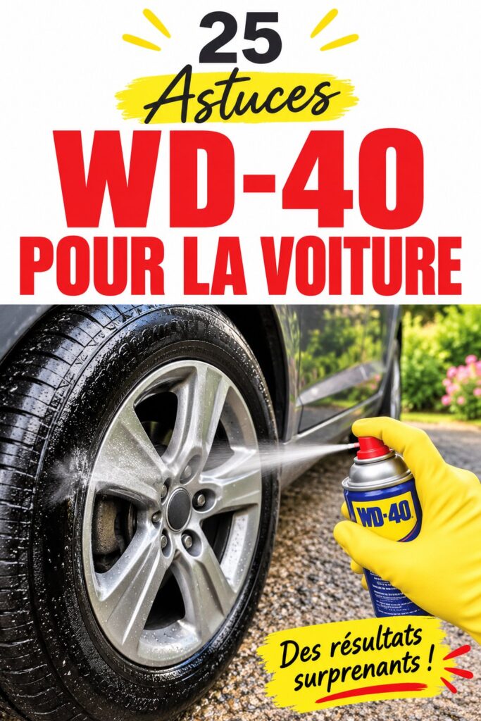 Flotte de véhicules professionnels devant un garage avec bouteilles de WD-40