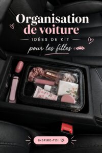 Intérieur d'une voiture bien organisée avec des accessoires pratiques
