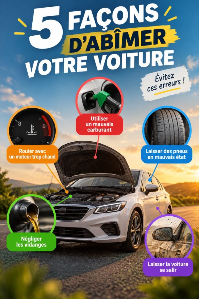 Une voiture bien entretenue garée sur un parking ensoleillé, symbolisant les bonnes pratiques de gestion de flotte.