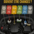 Image d'une femme vérifiant les niveaux de fluides de sa voiture