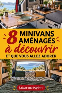 Image d'une fourgonnette aménagée, prête pour une aventure en famille.