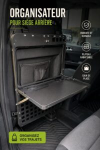 Organisateur de siège arrière dans une voiture, pratique et fonctionnel