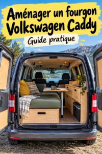 VW Caddy aménagé pour un confort optimal dans un espace professionnel
