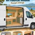 Peugeot Boxer aménagé en habitat mobile avec un intérieur chaleureux et pratique