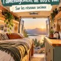 Aménagement intérieur d'un van moderne avec des éléments pratiques et esthétiques.
