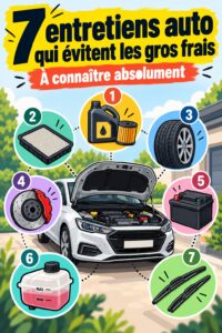Femme effectuant des vérifications d'entretien sur sa voiture