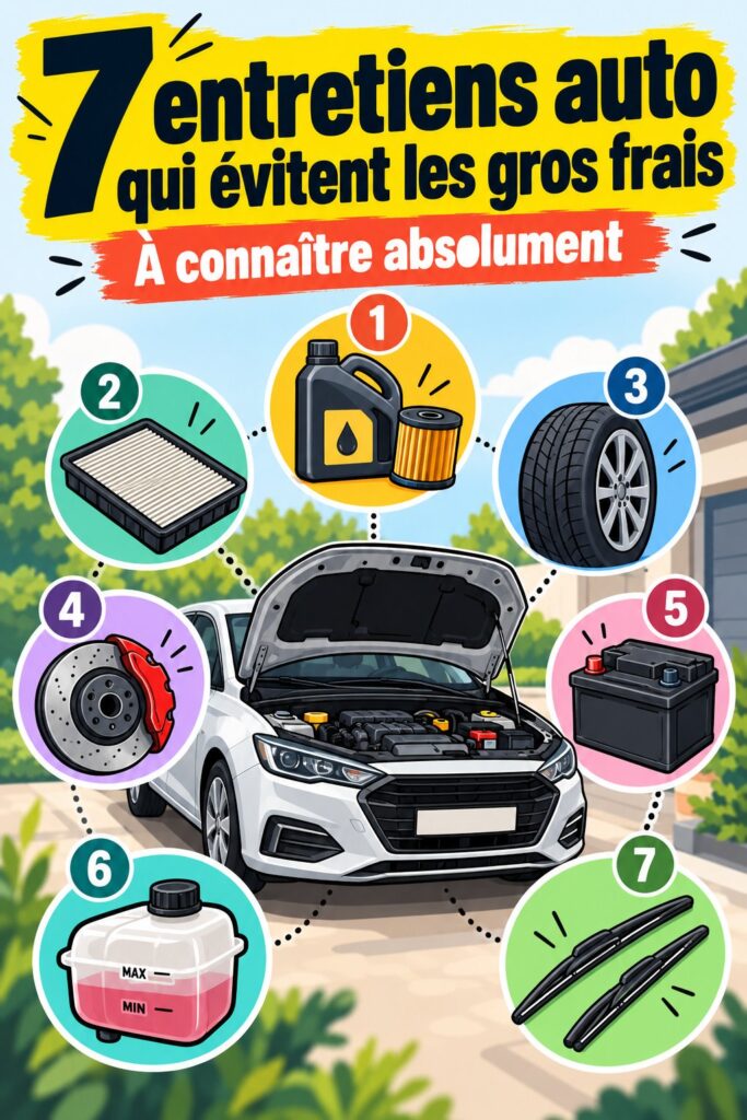 Femme effectuant des vérifications d'entretien sur sa voiture
