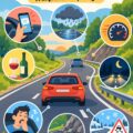Infographie sur la sécurité routière montrant les principaux risques.