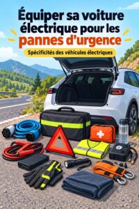 Kit d'urgence pour voiture électrique avec équipements essentiels