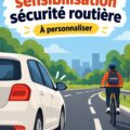 Modèle de poster de sécurité routière, informatif et attrayant