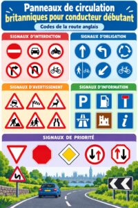 Panneaux de signalisation routière au Royaume-Uni