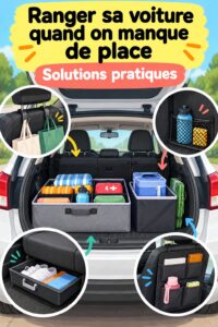 Une voiture bien organisée avec des rangements pratiques pour optimiser l'espace